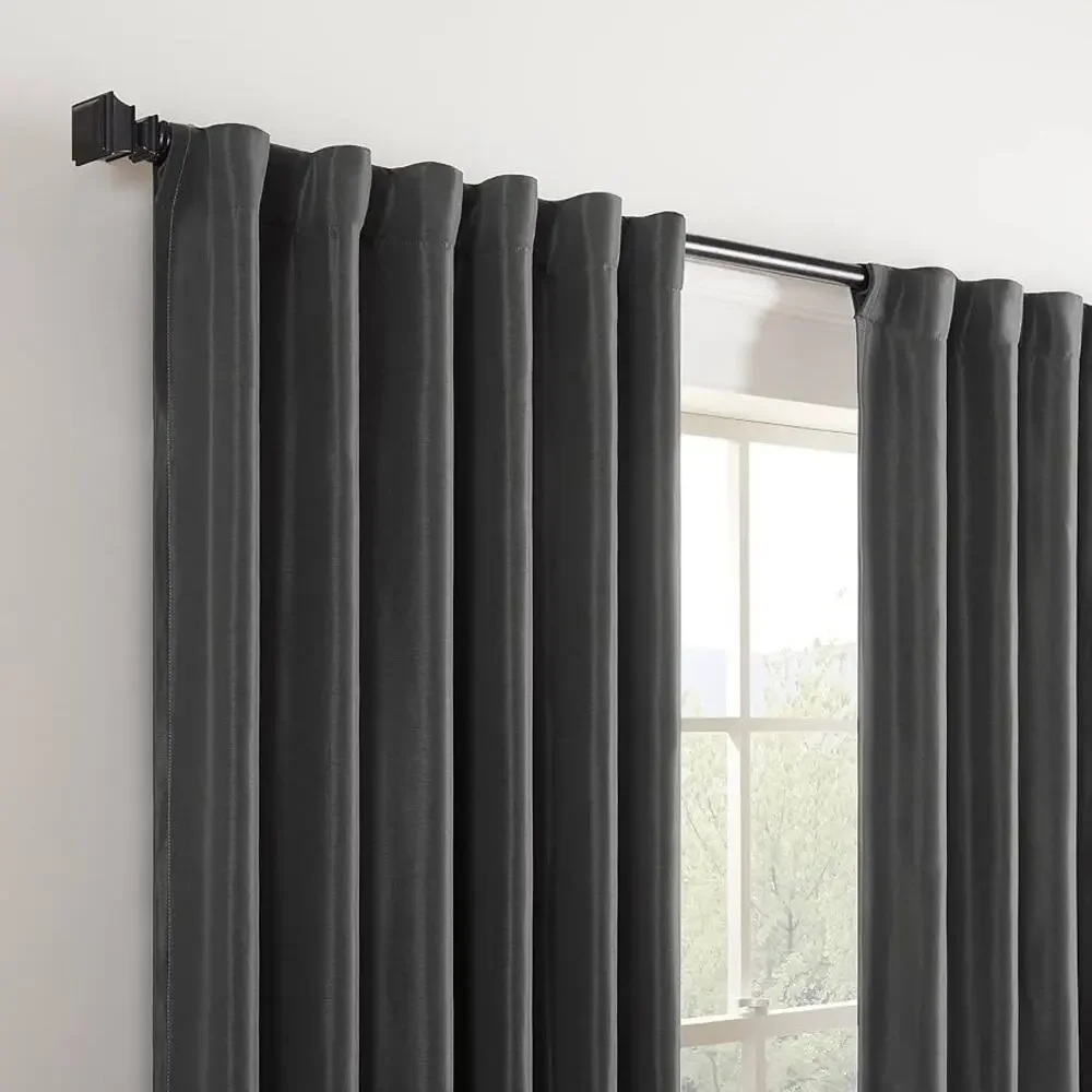 Eclipse Blackout Rod Pocket Window Curtain for Bedroom (1 Panel), 42 x 84